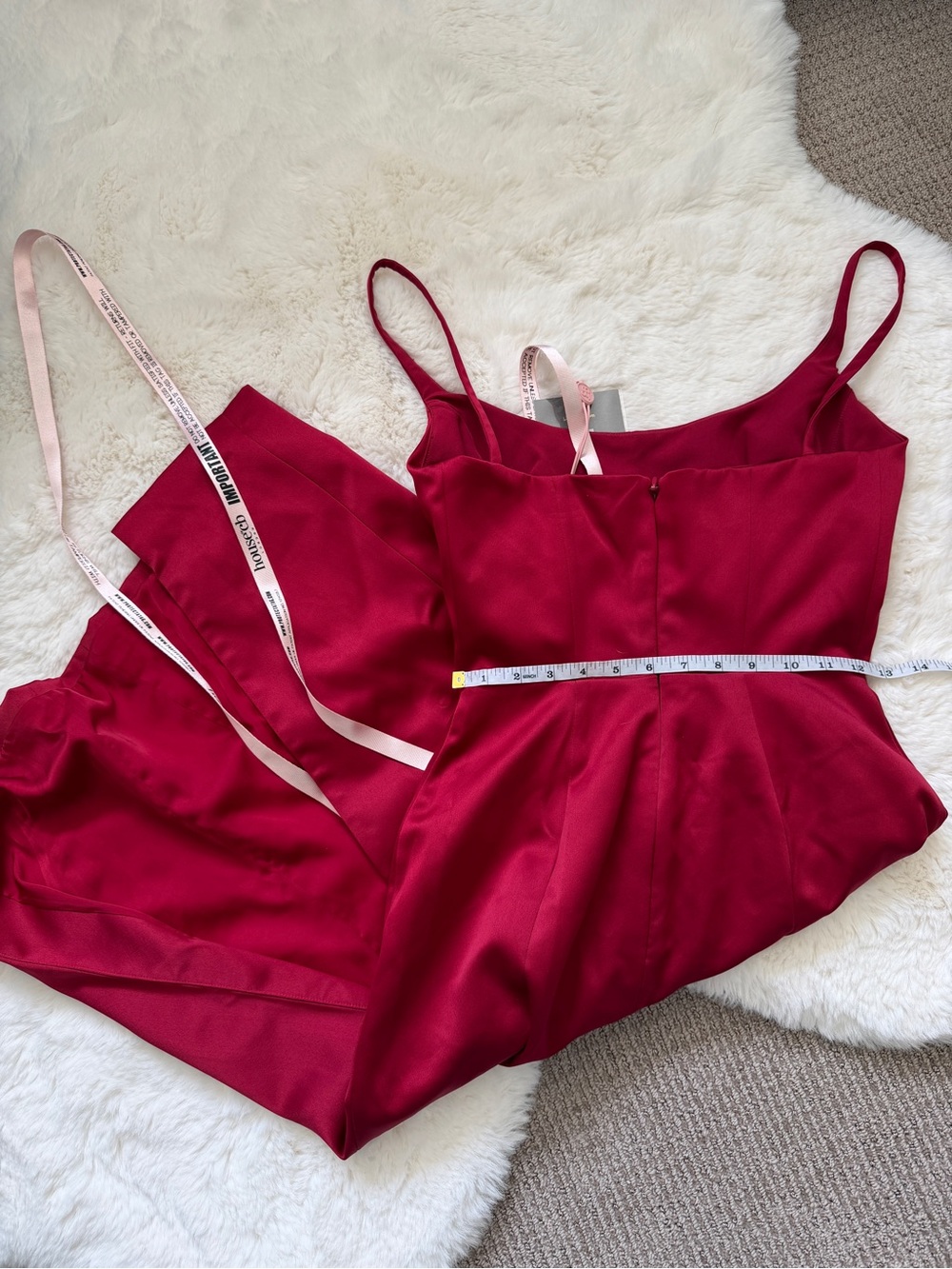 House of CB Satin Slit Bodycon Corset Midi Dress S Plus Cup - Wine Red - Picture 5 of 7